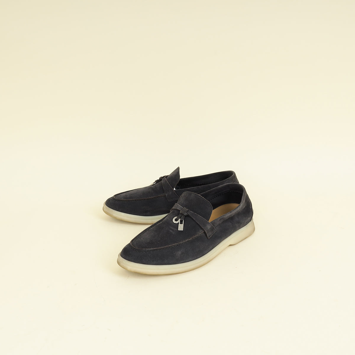 Loro Piana Caviar Summer Charms Walk Loafers 36