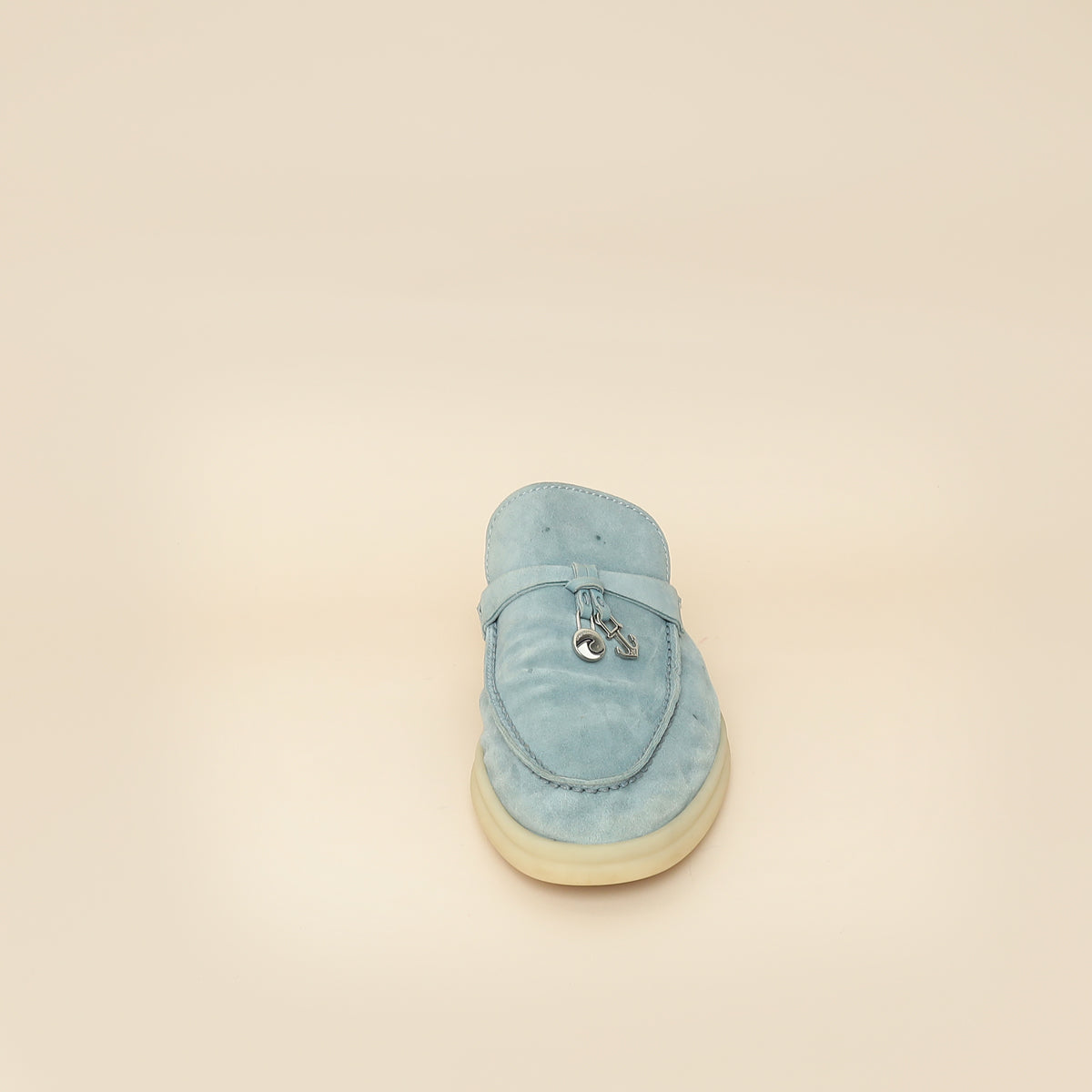 Loro Piana Blue Babouche Charms Walk Loafer 36