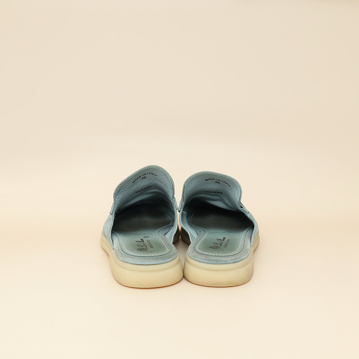 Loro Piana Blue Babouche Charms Walk Loafer 36