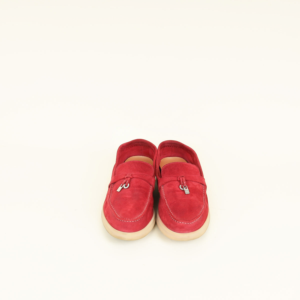 Loro Piana Bright Amaranth Summer Charms Walk Loafers 37