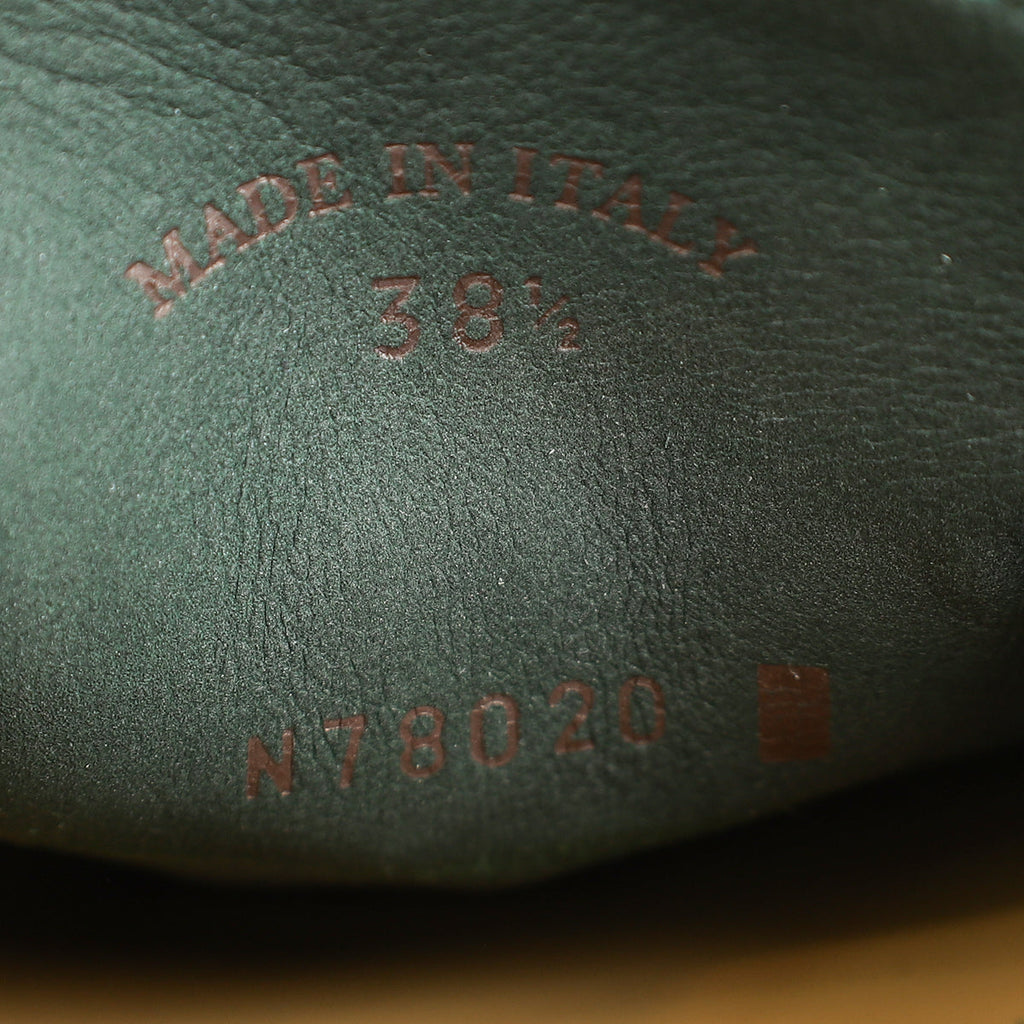 Loro Piana Glass Green Summer Walk Charms Loafers 38.5