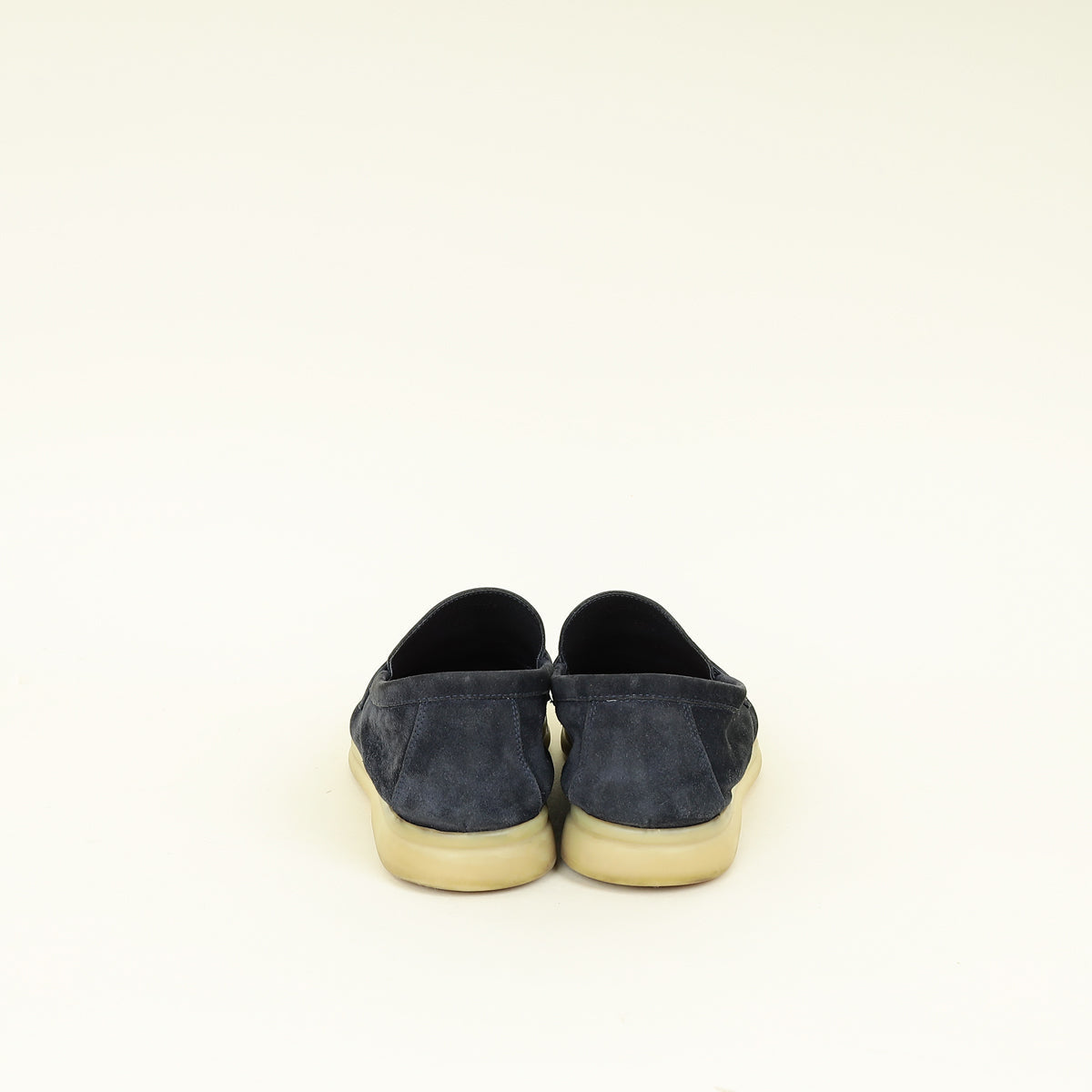 Loro Piana Argo Blue Melange Summer Charms Walk Loafers 38.5