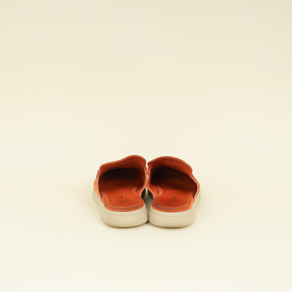 Loro Piana Orange Babouche Charms Walk Loafer 38.5