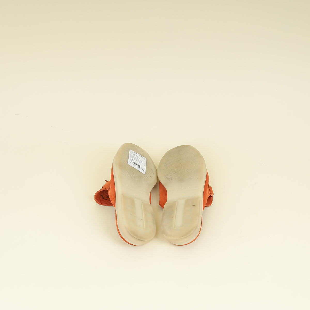 Loro Piana Orange Babouche Charms Walk Loafer 38.5