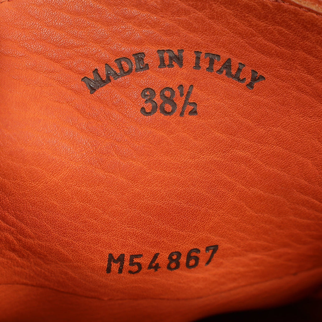 Loro Piana Orange Babouche Charms Walk Loafer 38.5
