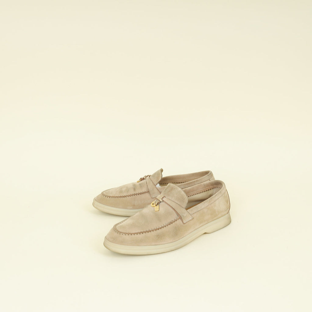 Loro Piana Sandstone Summer Charms Walk Loafer 38
