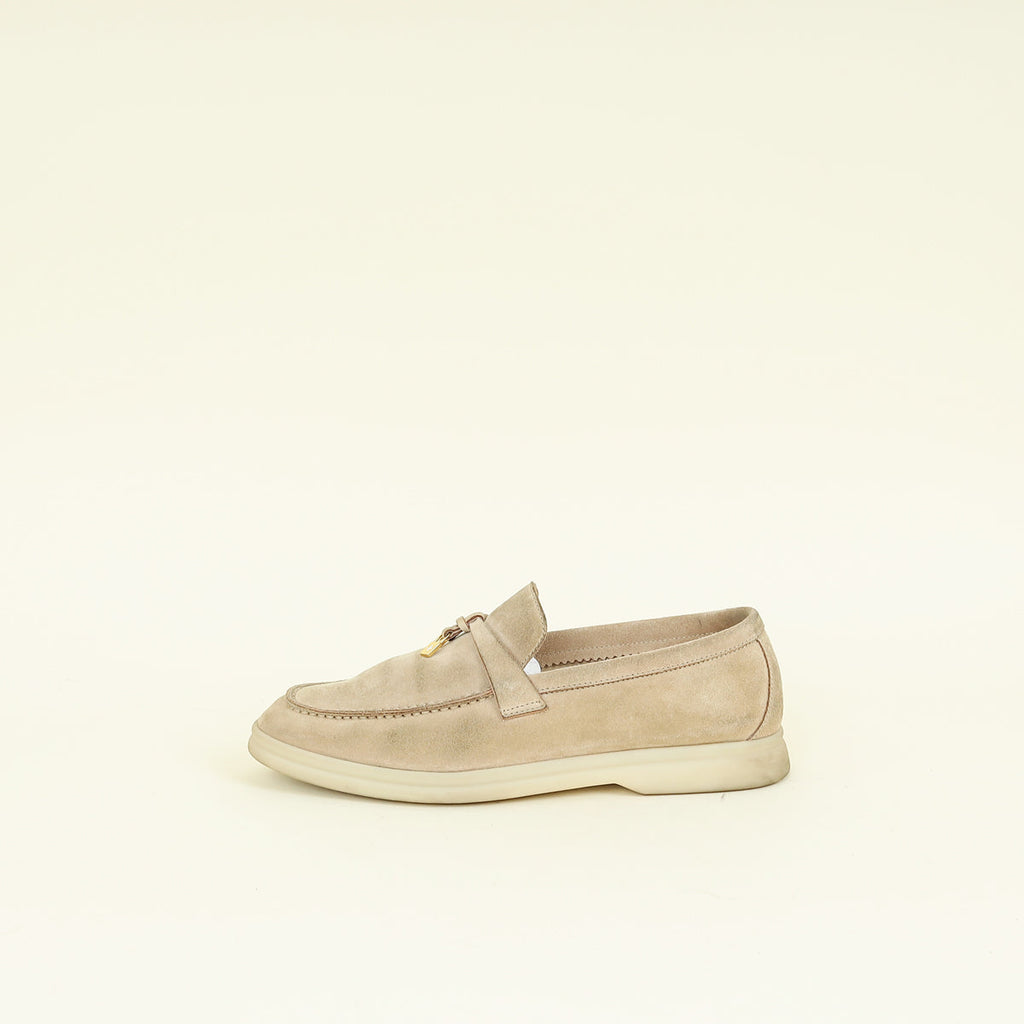 Loro Piana Sandstone Summer Charms Walk Loafer 38