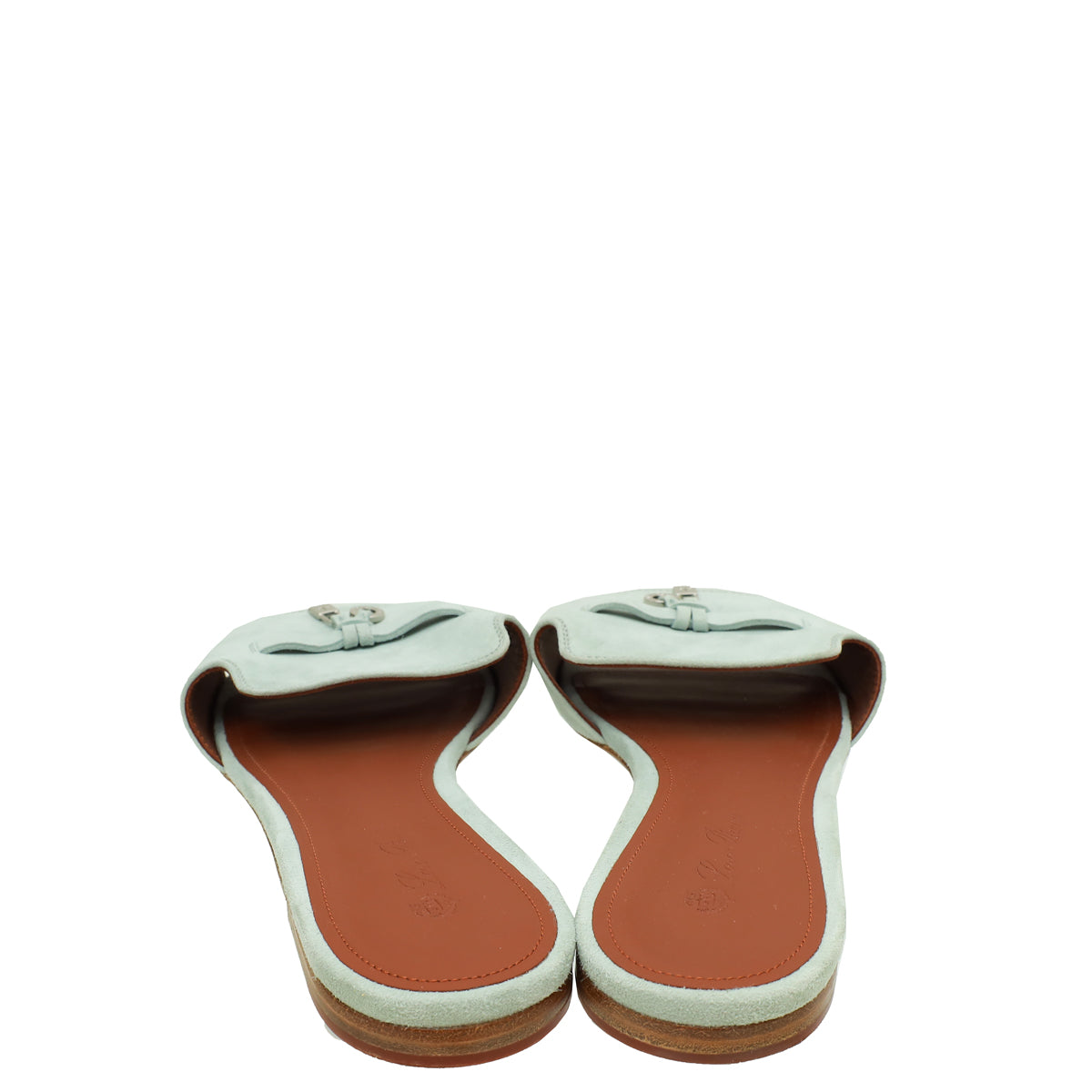 Loro Piana Light Grey Summer Charm Flat Sandal 39