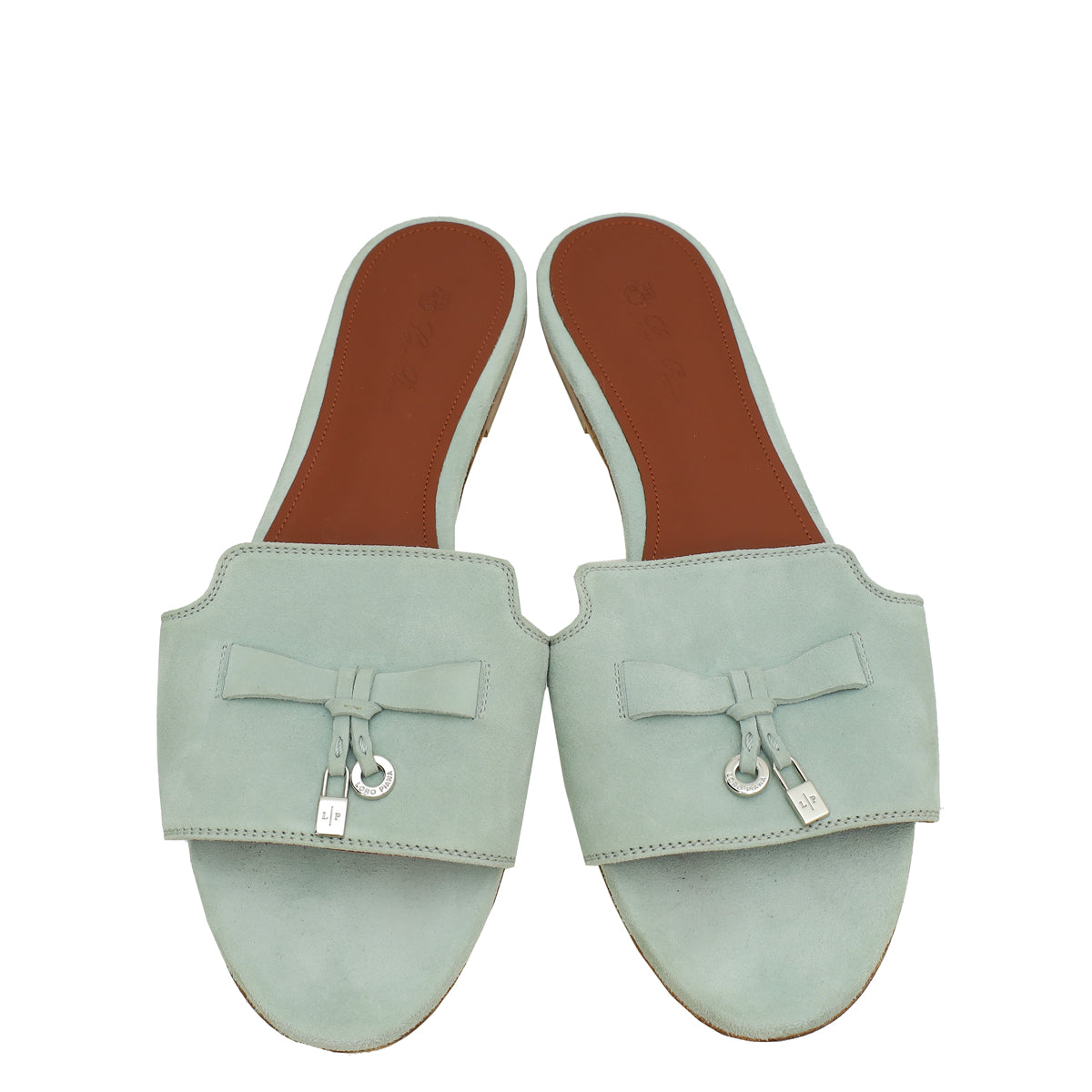 Loro Piana Light Grey Summer Charm Flat Sandal 39