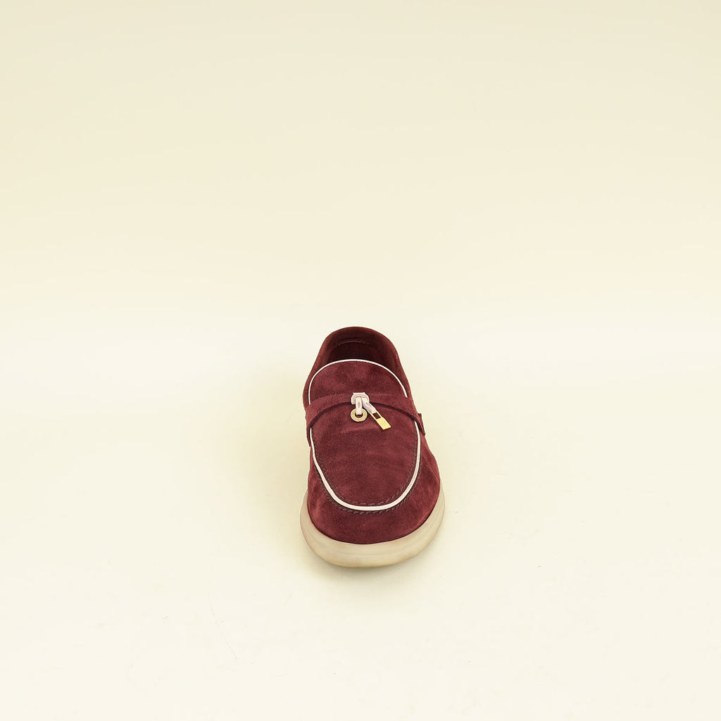 Loro Piana Azuki Bean Summer Charms Walk Loafers 39
