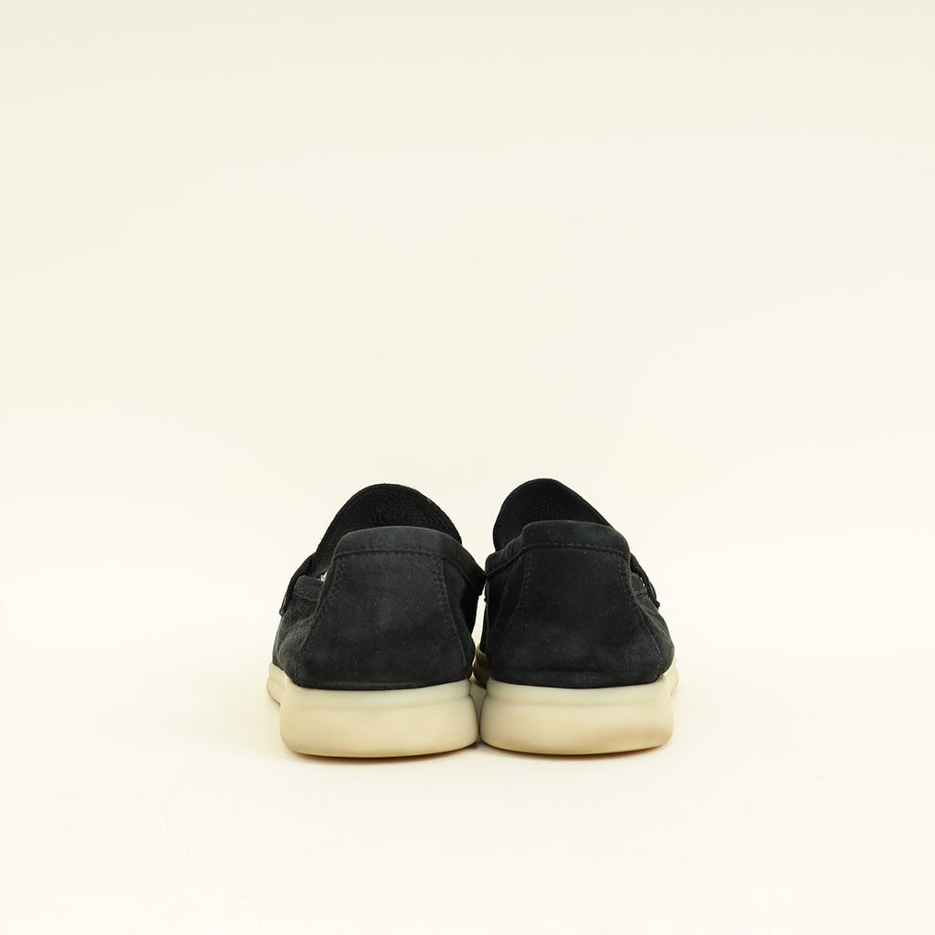 Loro Piana Black Summer Charms Walk Loafers 39
