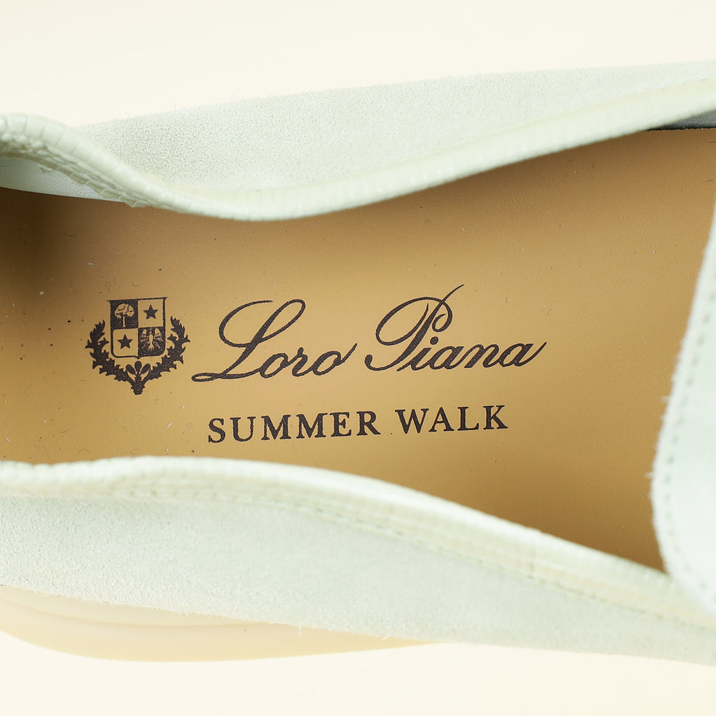Loro Piana Pale Leaf Summer Charms Walk Loafer 39