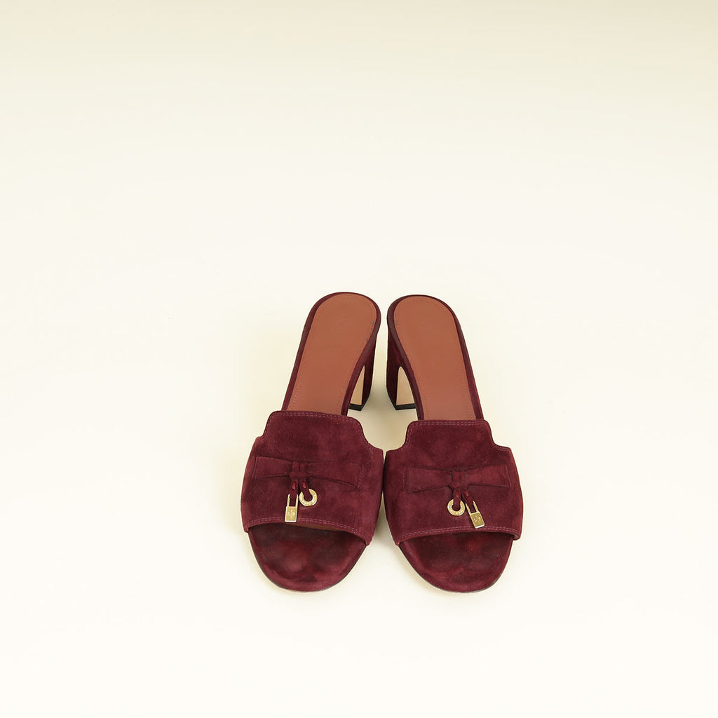 Loro Piana Bright Amarant Summer Charms Sandals 39