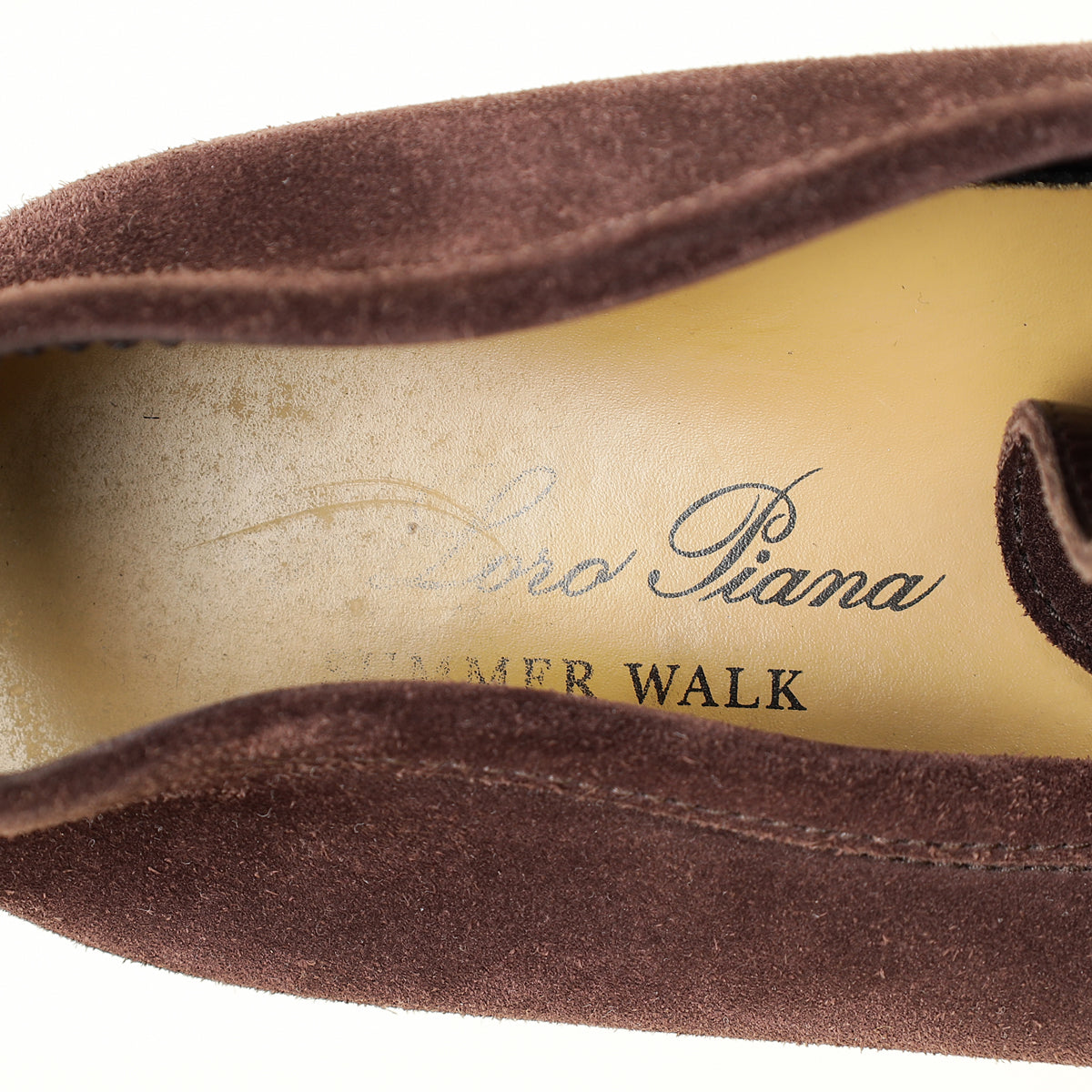 Loro Piana Chocolate Suede Summer Walk Loafer 40.5