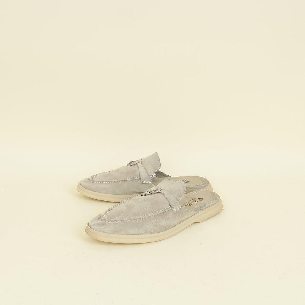 Loro Piana Tapioca Babouche Charms Walk Loafer 40.5