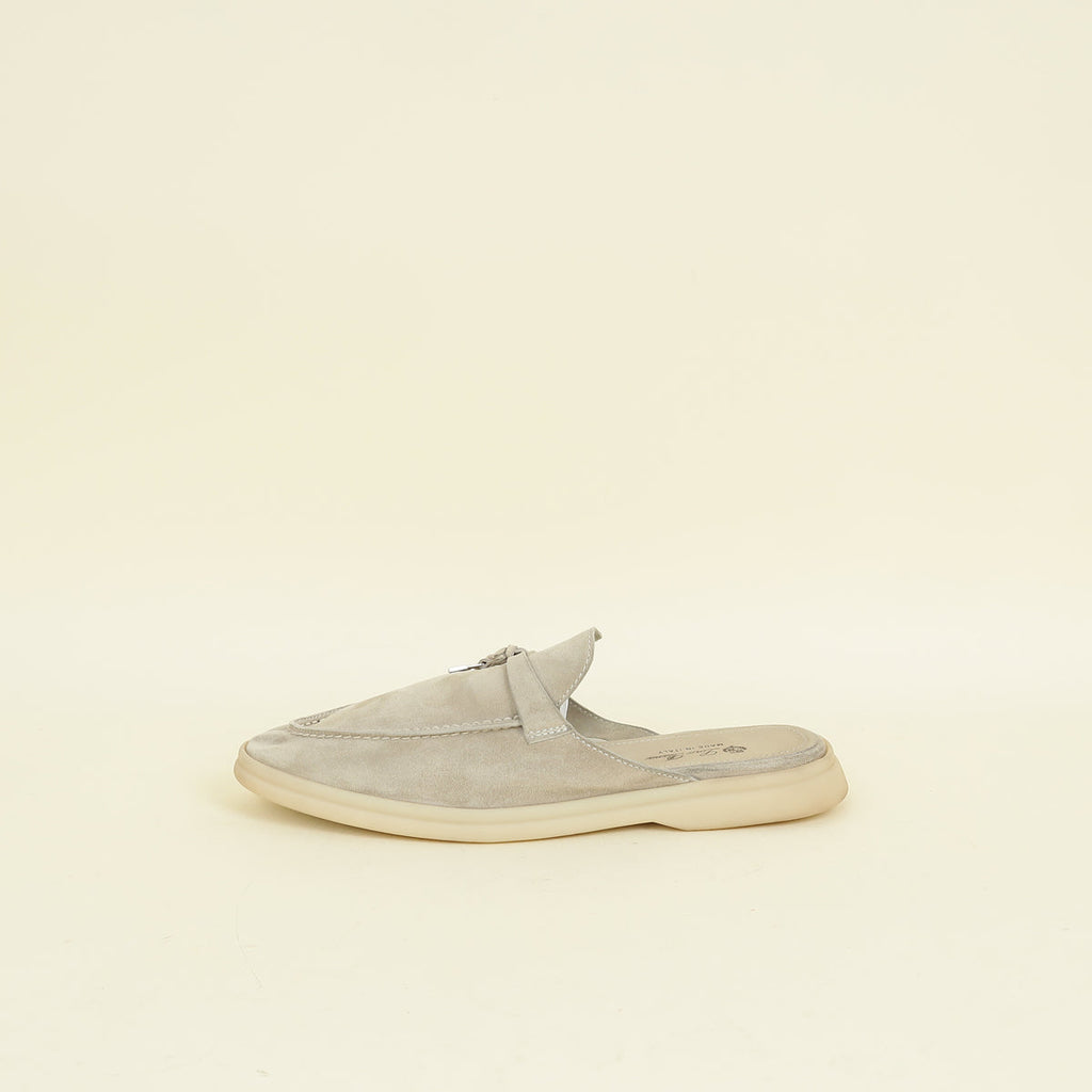 Loro Piana Tapioca Babouche Charms Walk Loafer 40.5