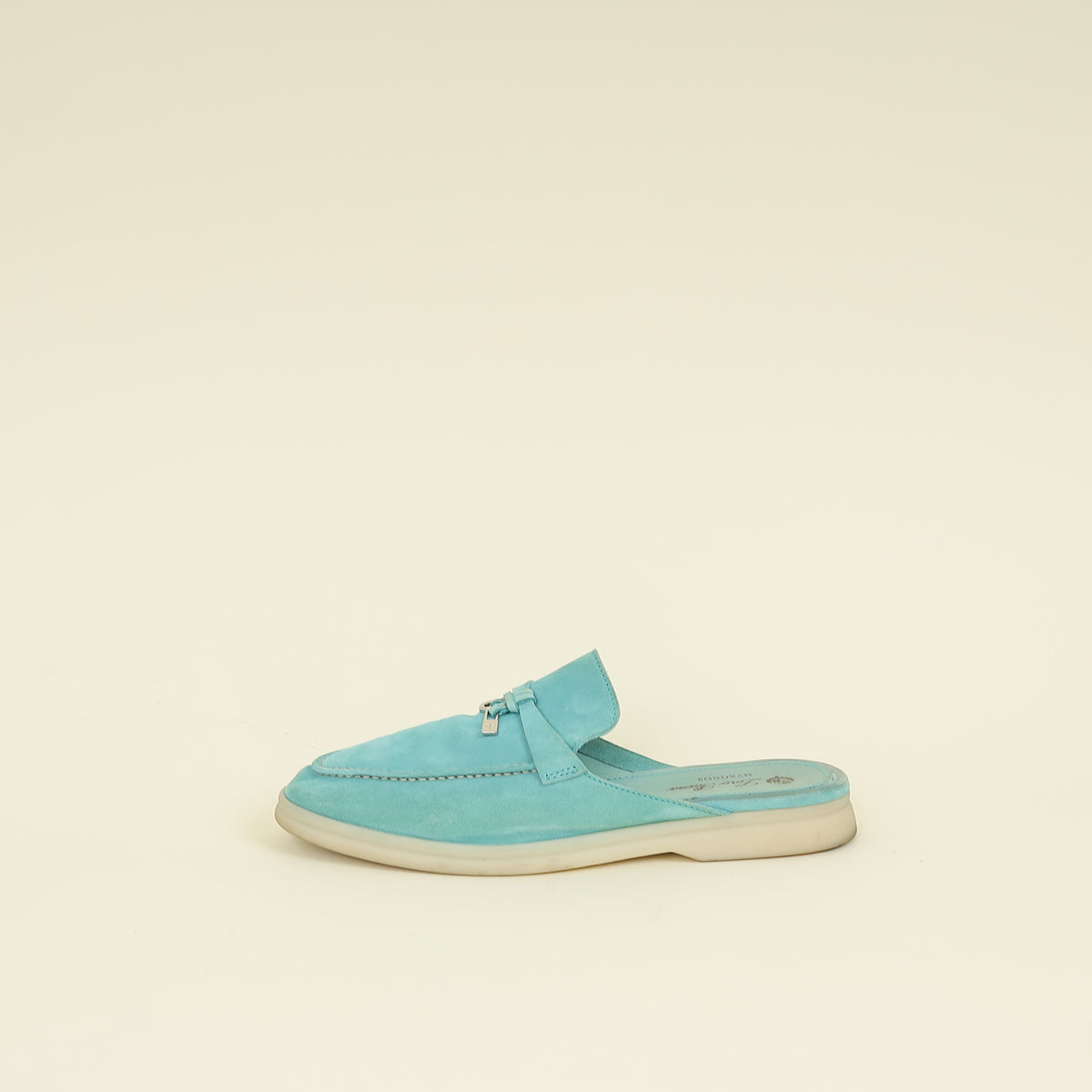 Loro Piana Aqua Turquoise L.E Mykonos Charms Walk Babouche Loafer 40