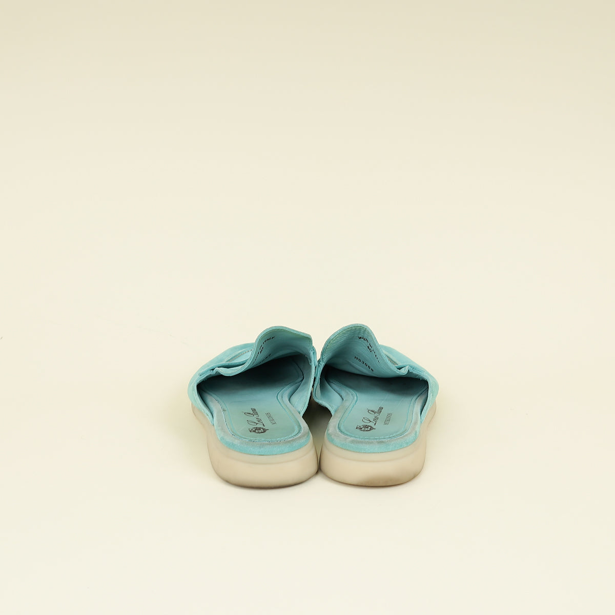 Loro Piana Aqua Turquoise L.E Mykonos Charms Walk Babouche Loafer 40