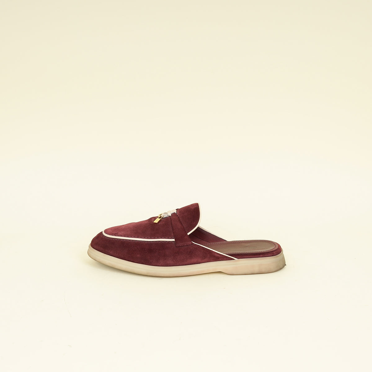 Loro Piana Azuki Bean Babouche Charms Walk Loafer 40