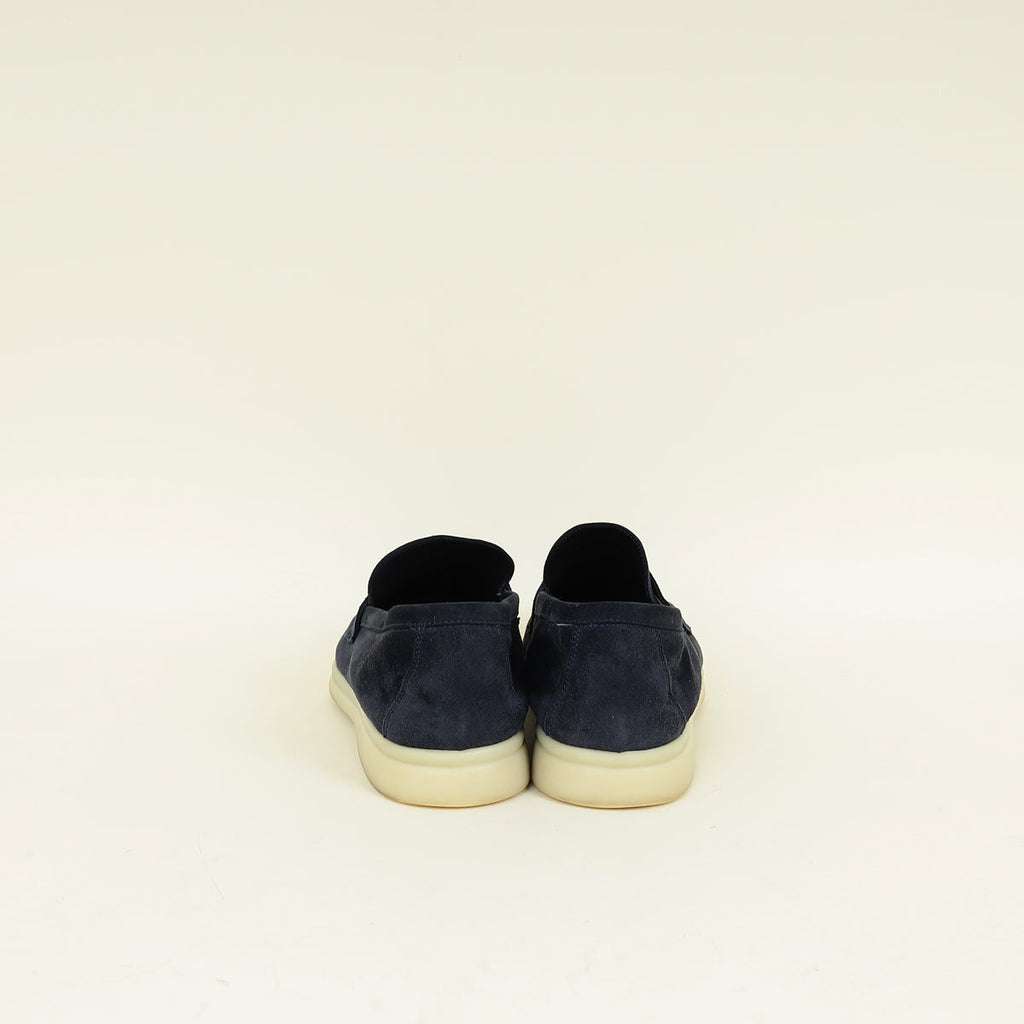 Loro Piana Argo Blue Melanga Summer Charms Walk Loafer 40