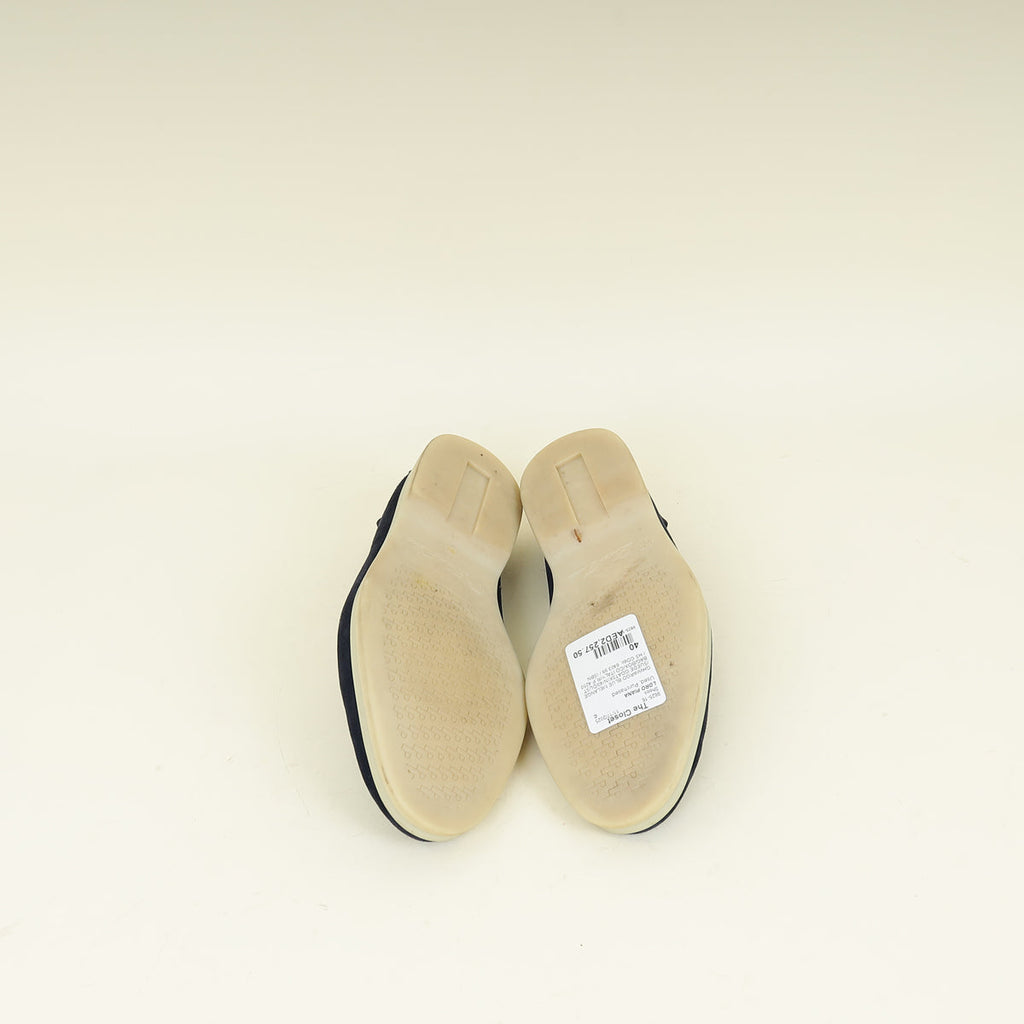 Loro Piana Argo Blue Melanga Summer Charms Walk Loafer 40