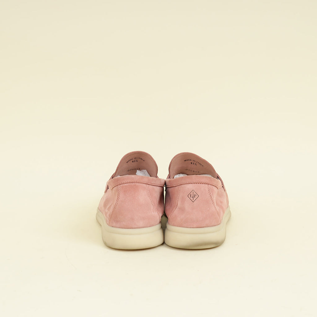 Loro Piana Sorbet Pink Summer Charms Walk Loafer 41.5