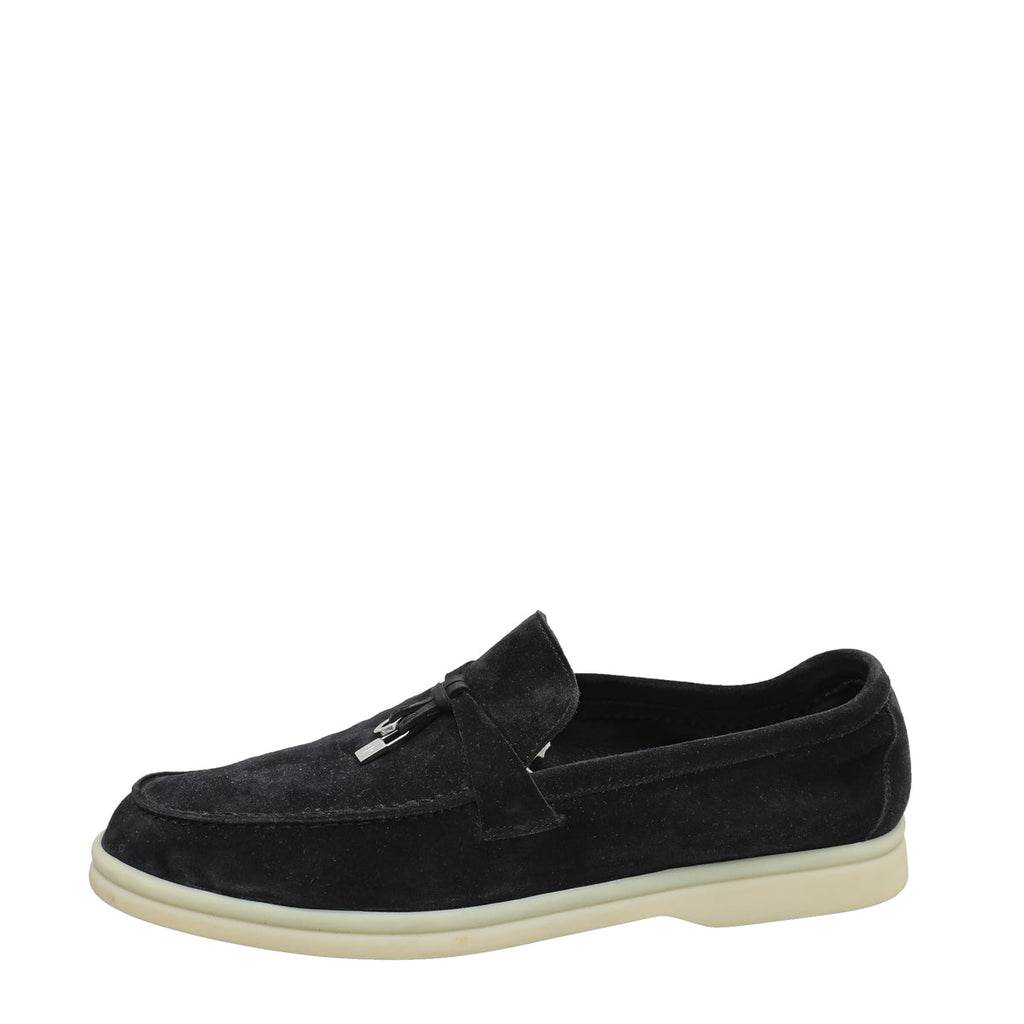 Loro Piana Black Summer Charm Loafer 38.5
