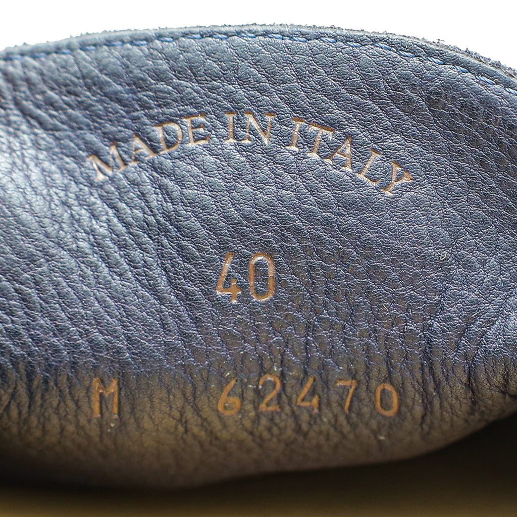 Loro Piana Navy Summer Charms Walk Loafers 40