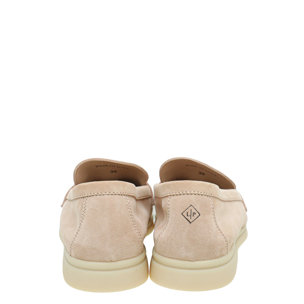 Loro Piana Pink Sand Summer Charms Moccasin 38