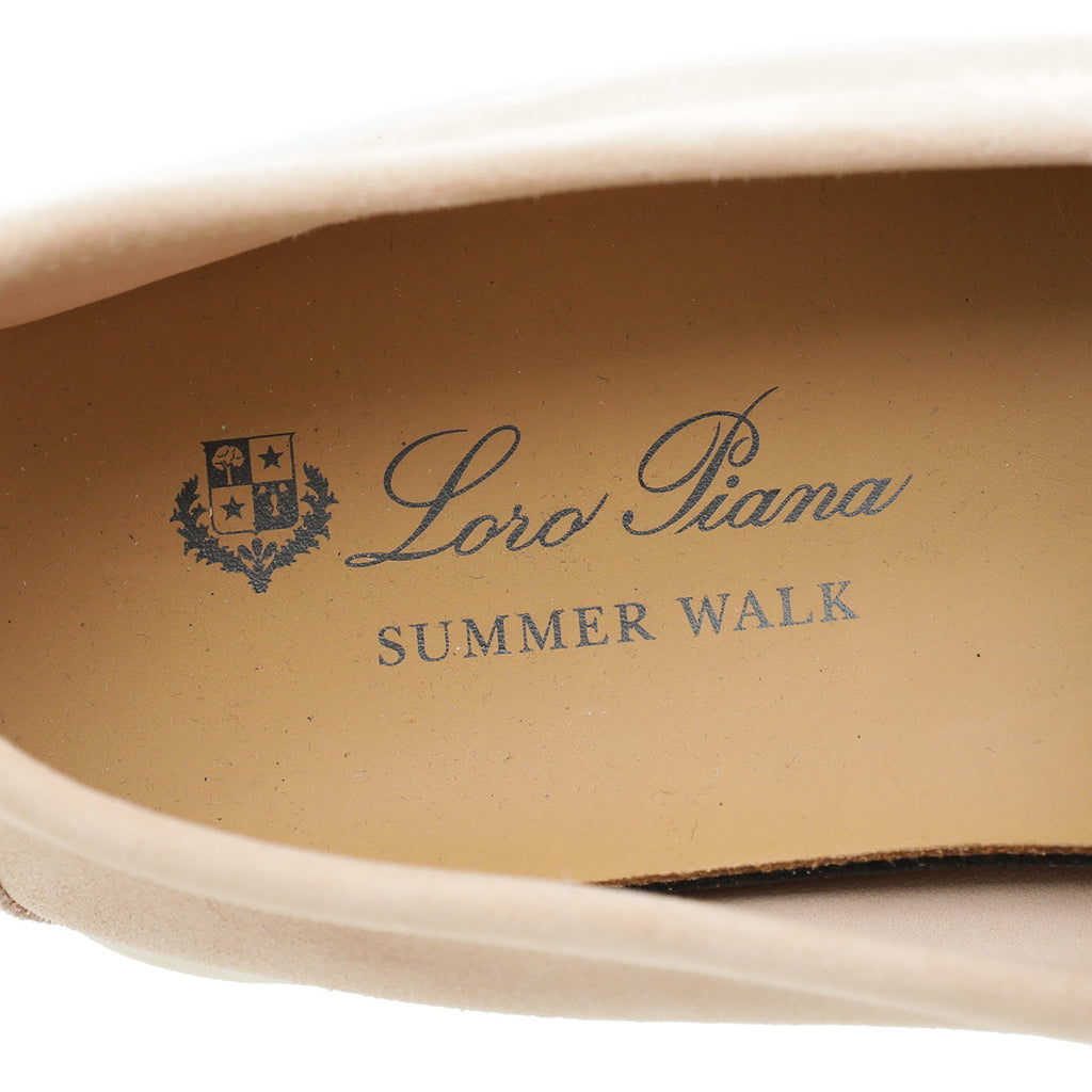 Loro Piana Pink Sand Summer Charms Moccasin 38