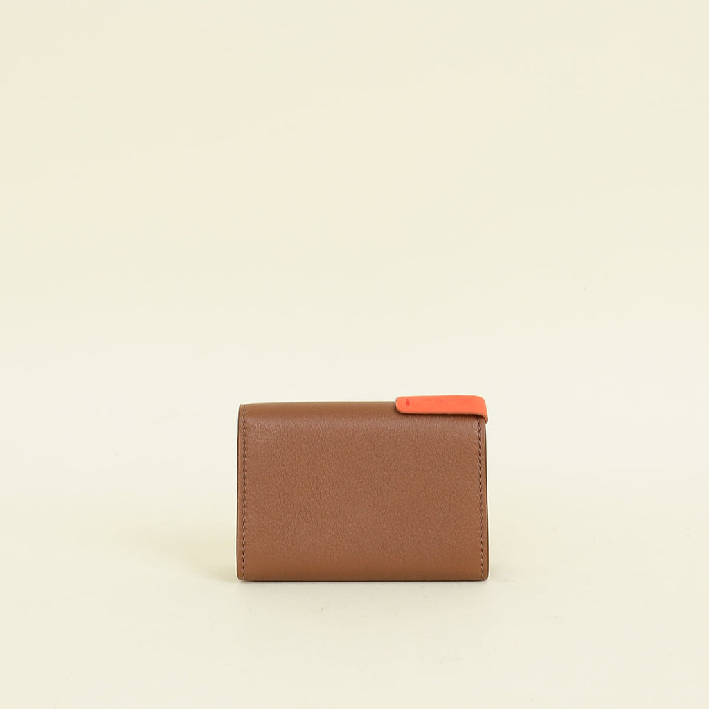 Loro Piana Tan Trifold Compact Wallet