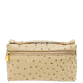 Loro Piana Beige Ostrich L19 Extra Pouch