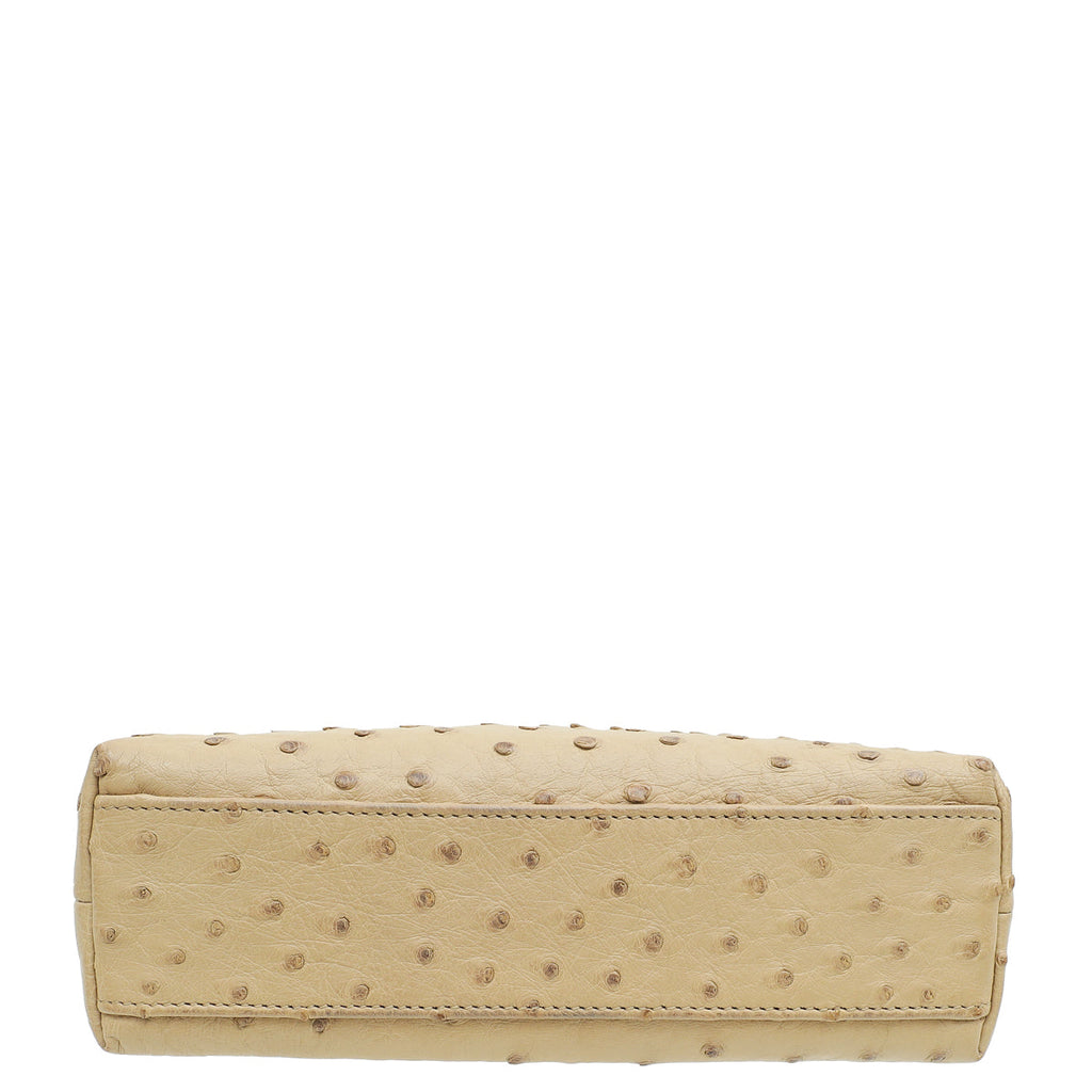 Loro Piana Beige Ostrich L19 Extra Pouch