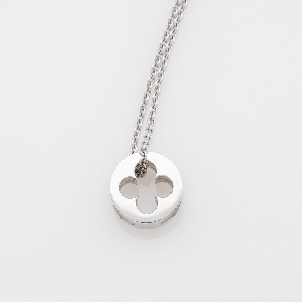 Louis Vuitton 18k White Gold Empreinte Pendant Necklace