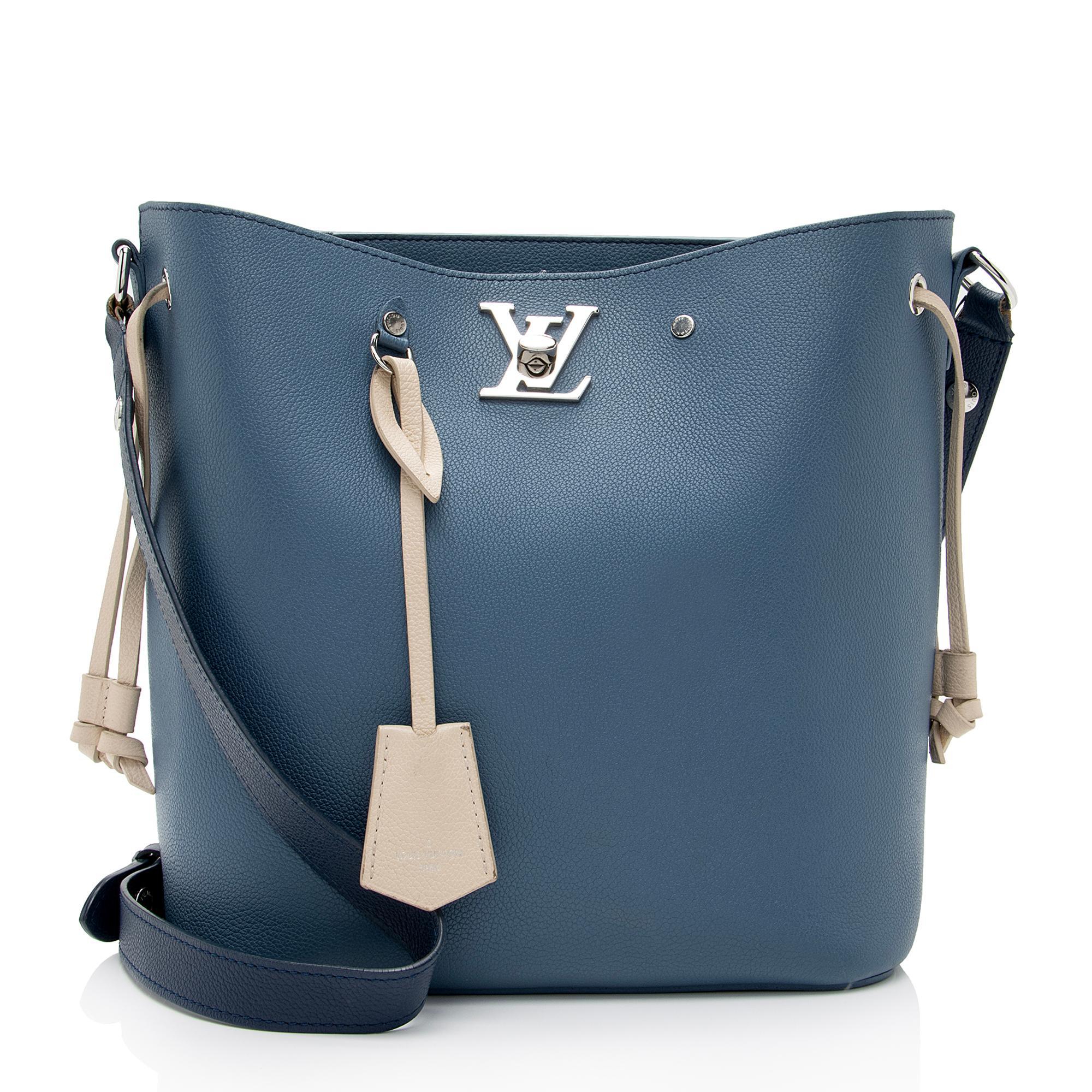 Louis Vuitton Calfskin Lockme Bucket Bag (SHF-ScNH8i)