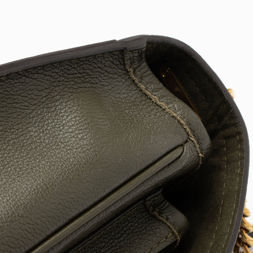 Louis Vuitton Calfskin Lockme Chain PM Shoulder Bag (SHF-eIRFSs)