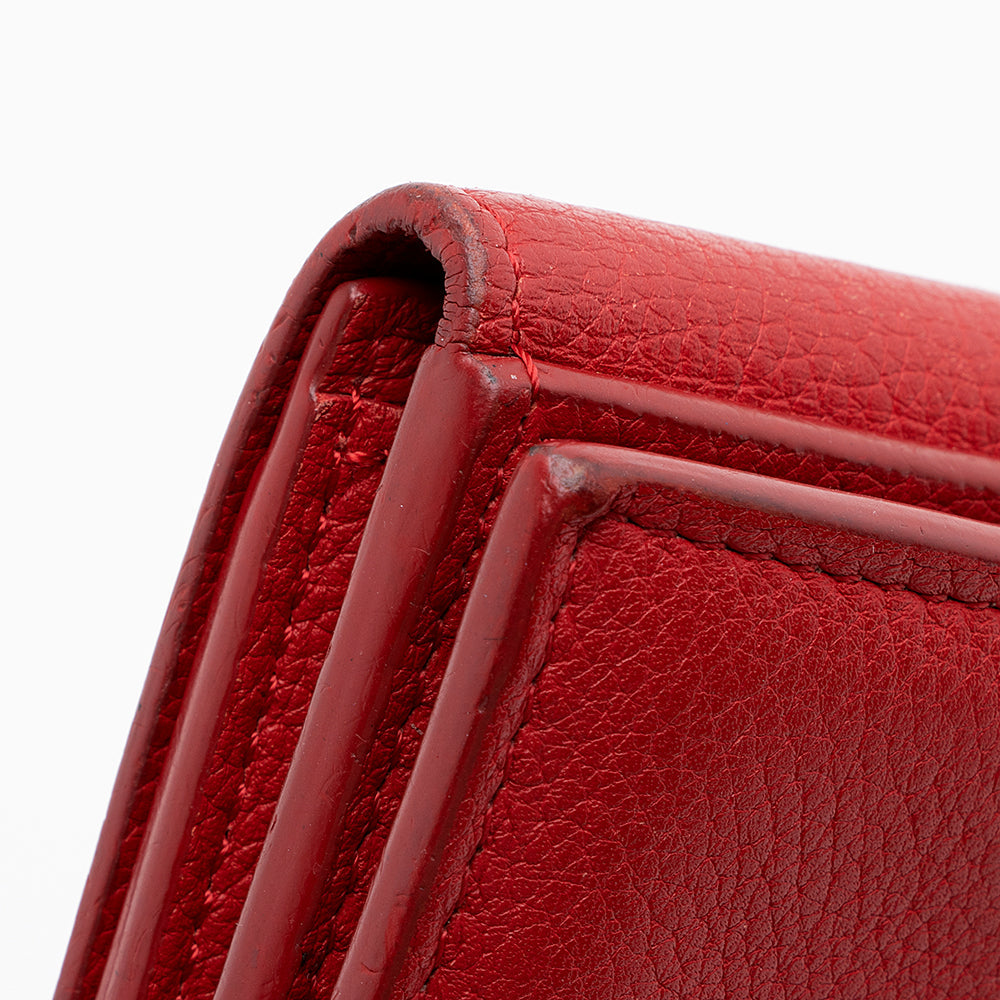 Louis Vuitton Calfskin Lockme II Compact Wallet (SHF-21658)