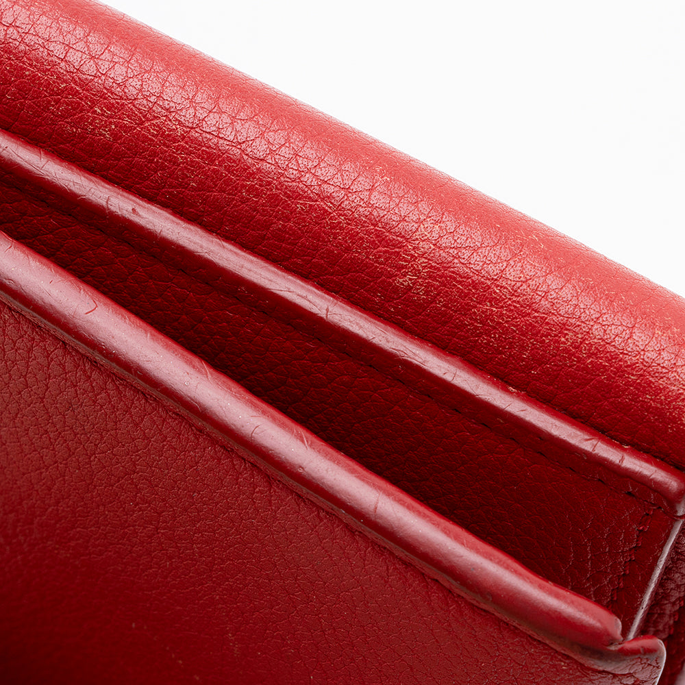 Louis Vuitton Calfskin Lockme II Compact Wallet (SHF-21658)