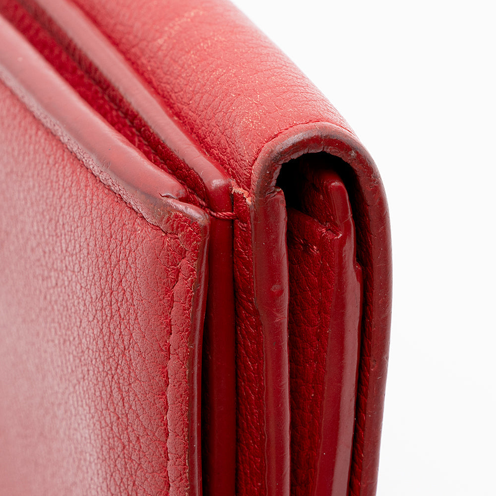 Louis Vuitton Calfskin Lockme II Compact Wallet (SHF-21658)