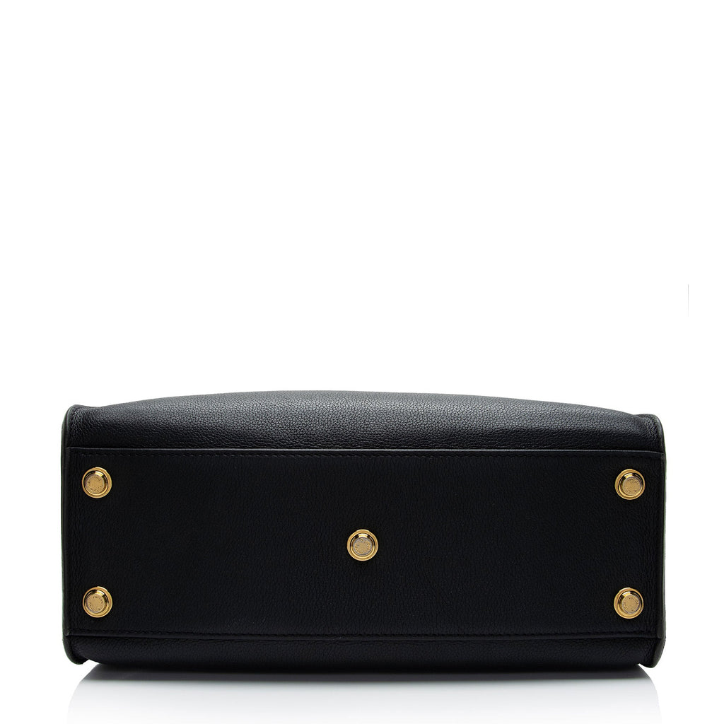 Louis Vuitton Calfskin Monogram Canvas On My Side MM Tote (SHF-RiHqE0)