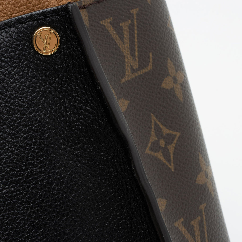 Louis Vuitton Calfskin Monogram Canvas On My Side MM Tote (SHF-RiHqE0)