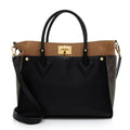 Louis Vuitton Calfskin Monogram Canvas On My Side MM Tote (SHF-RiHqE0)