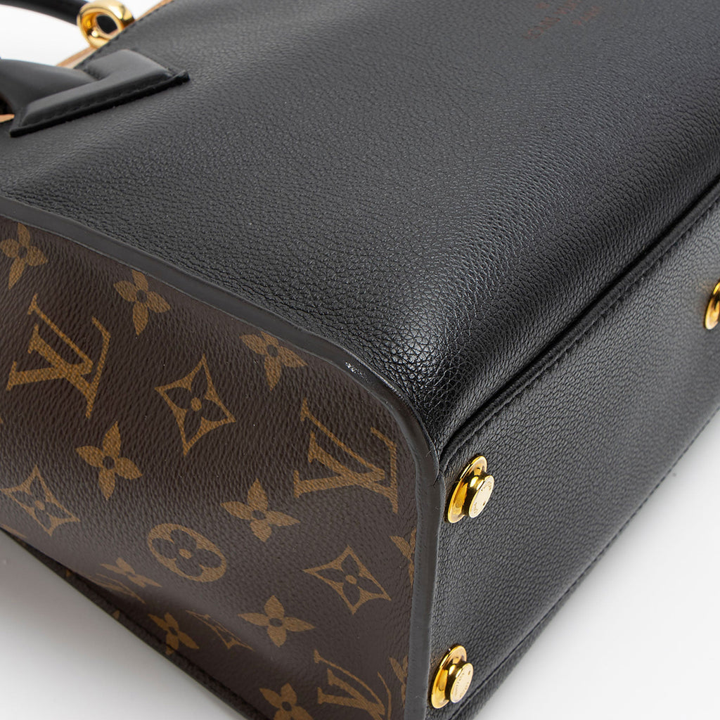 Louis Vuitton Calfskin Monogram Canvas On My Side MM Tote (SHF-vj1OwL)