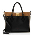 Louis Vuitton Calfskin Monogram Canvas On My Side MM Tote
