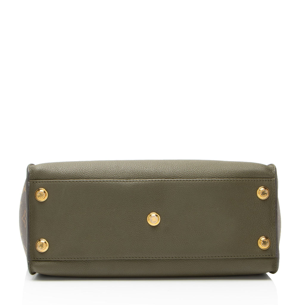 Louis Vuitton Calfskin Monogram Canvas On My Side MM Tote