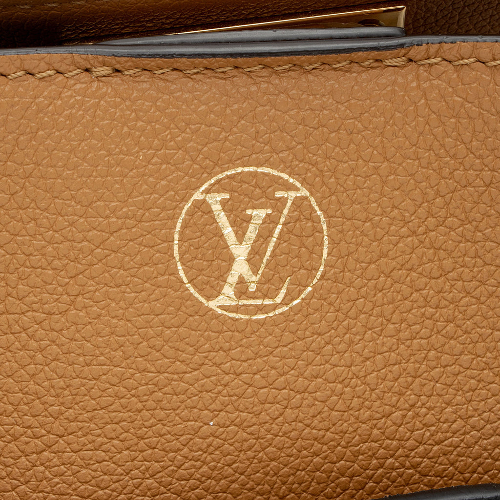 Louis Vuitton Calfskin Monogram Canvas On My Side MM Tote