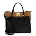 Louis Vuitton Calfskin Monogram Canvas On My Side MM Tote