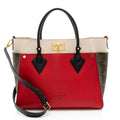 Louis Vuitton Calfskin Monogram Canvas On My Side MM Tote