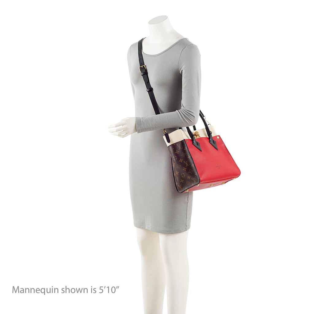 Louis Vuitton Calfskin Monogram Canvas On My Side MM Tote