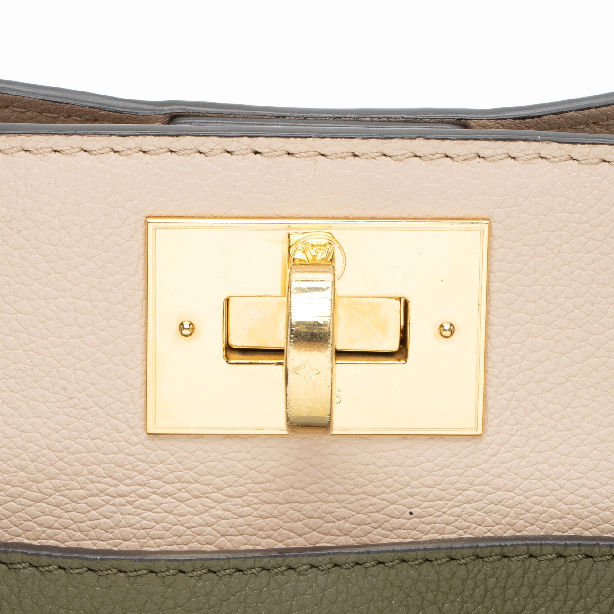 Louis Vuitton Calfskin Monogram Canvas On My Side MM Tote